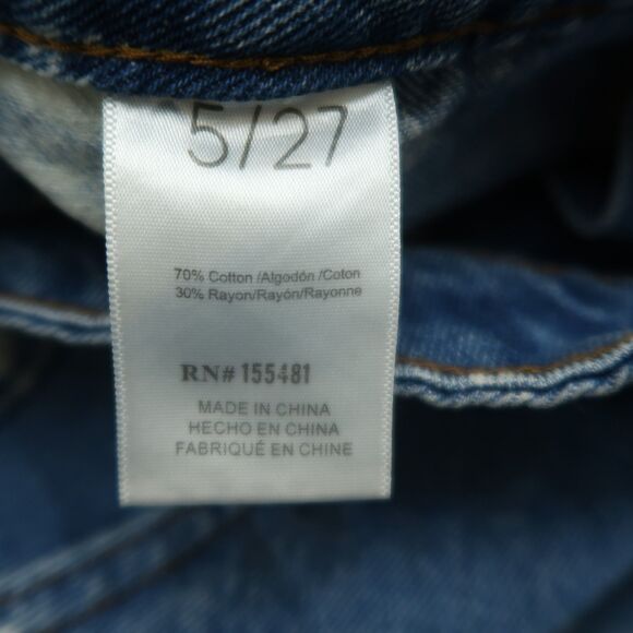 Simple Society Cargo Jeans Juniors Size 5/27 High-Rise Straight Denim 30" Inseam - Picture 9 of 16